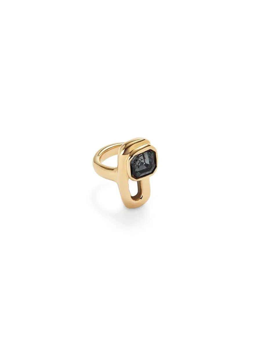 Кольцо с кристаллами Negro UNOde50 — изображение 1 из 3, оттенок черный