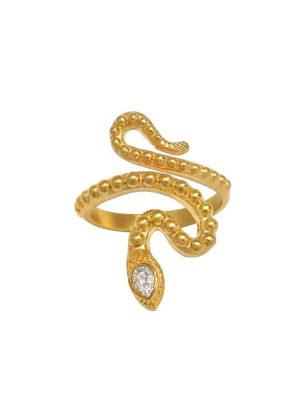 Кольцо Beauty is timeless в форме змеи с регулируемой формой Satya Jewelry — золотистый