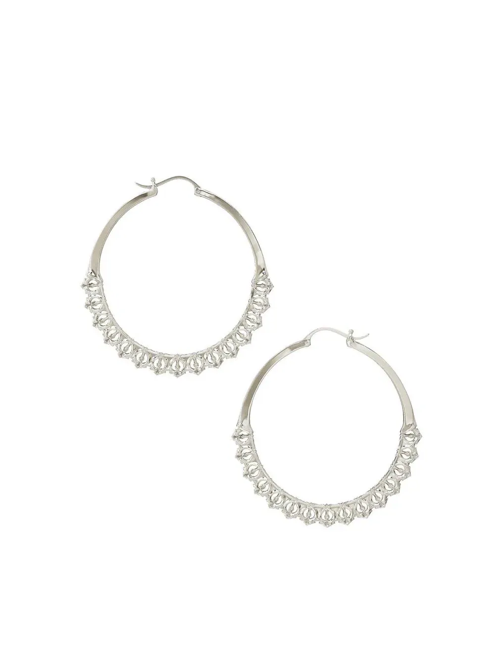 Серьги-каффы Calla Hoops с узором, средний размер Astor & Orion — серебристый