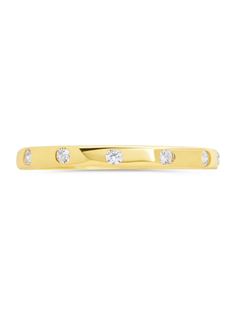 Кольцо Минди с кубическим цирконием Sterling Forever — изображение 2 из 2, оттенок золото