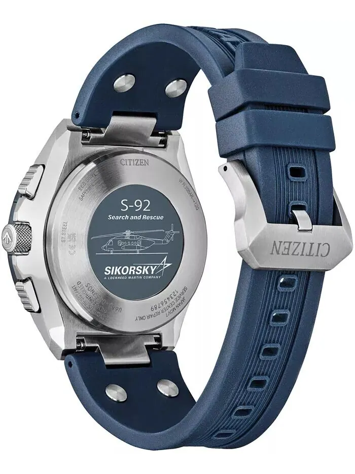 Мужские часы Eco-Drive с хронографом Promaster Air Special Edition Sikorsky Skyhawk — изображение 3 из 3, оттенок синий