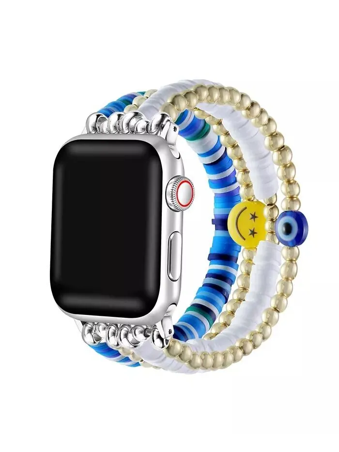 Ремешок унисекс Bestie из бисера для Apple Watch, размер — 38 мм, 40 мм, 41 мм Posh Tech — изображение 1 из 3, оттенок синий