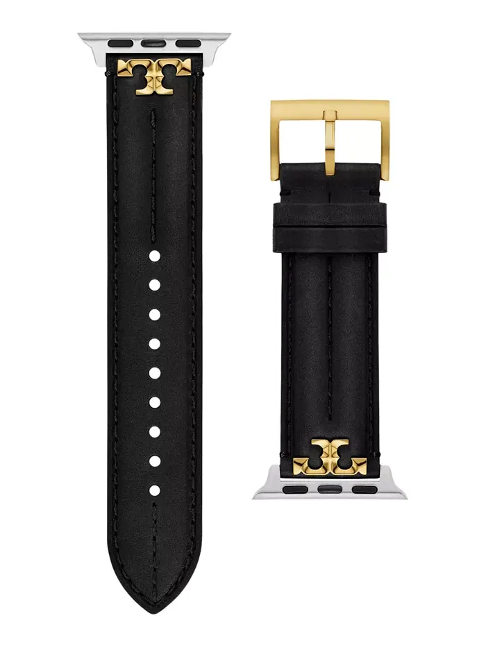 Ремешок Kira из черной кожи для Apple Watch 38mm-45mm Tory Burch — изображение 2 из 3