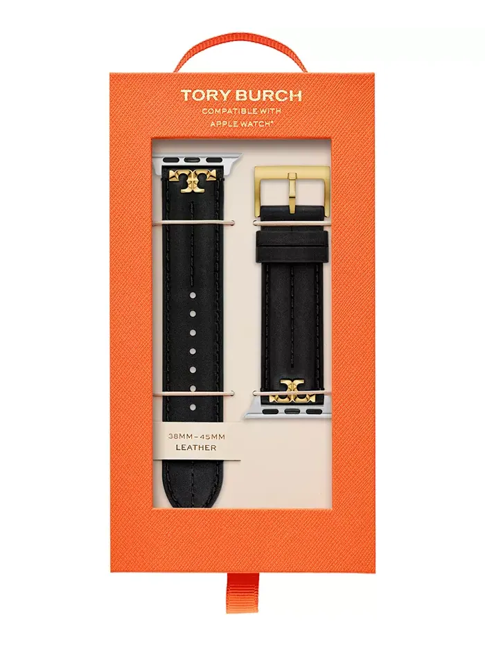 Ремешок Kira из черной кожи для Apple Watch 38mm-45mm Tory Burch — изображение 3 из 3