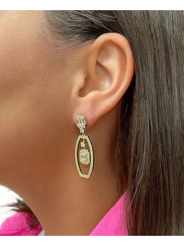 Серьги-Подвески Kendall с кубическим цирконием Sterling Forever — изображение 4 из 4, оттенок золото