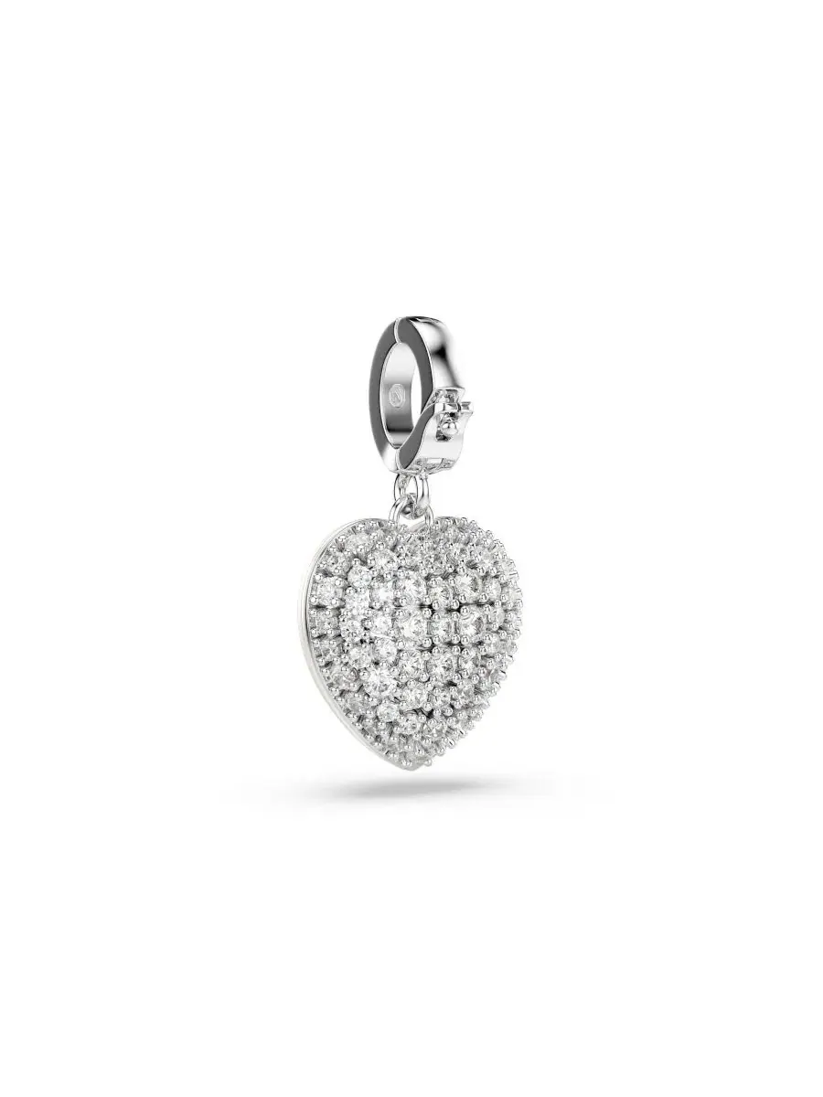 Подвески в форме сердца «Идиллия» с родиевым покрытием Swarovski — изображение 5 из 8, оттенок серебряный