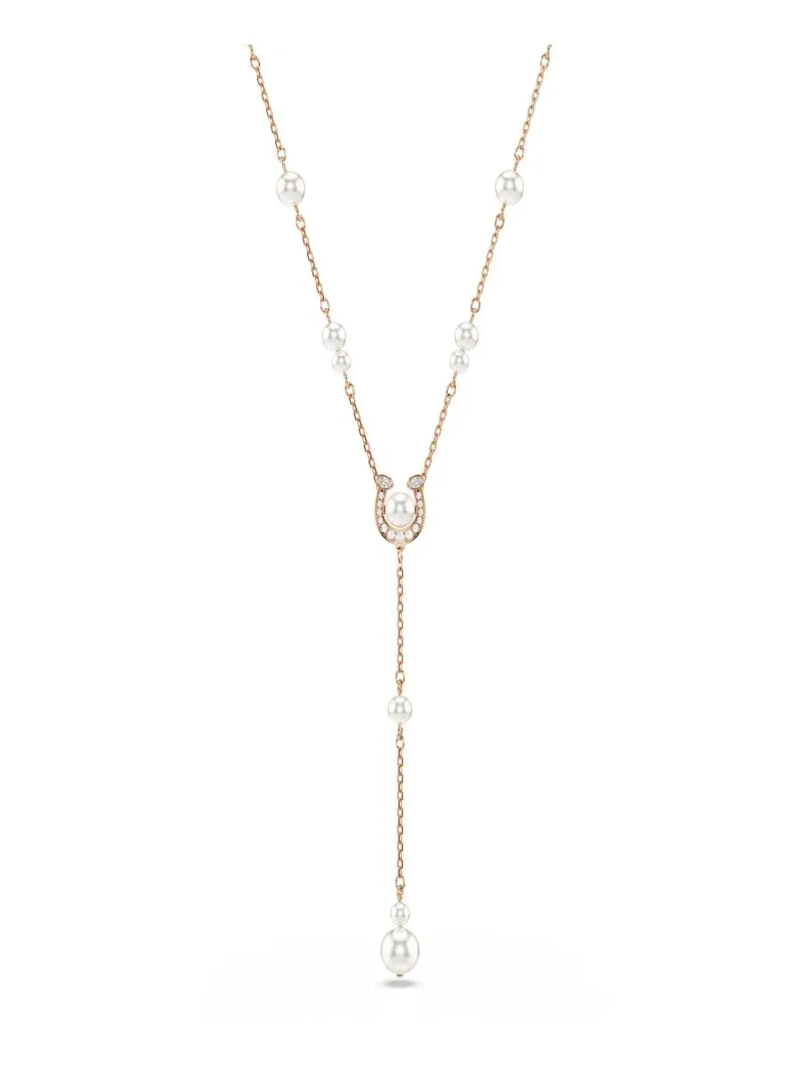 Кулон Y-образный с подвеской-подковой, модель Symbolica Swarovski — изображение 1 из 8, оттенок розовый