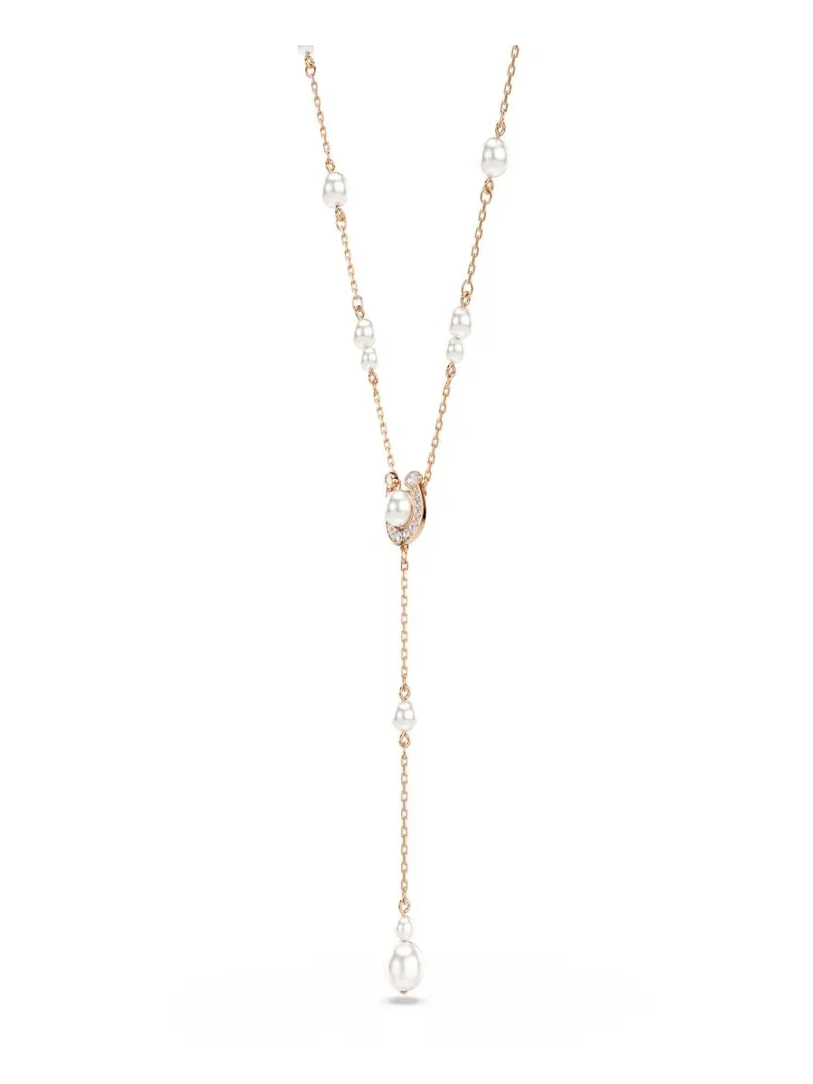 Кулон Y-образный с подвеской-подковой, модель Symbolica Swarovski — изображение 2 из 8, оттенок розовый