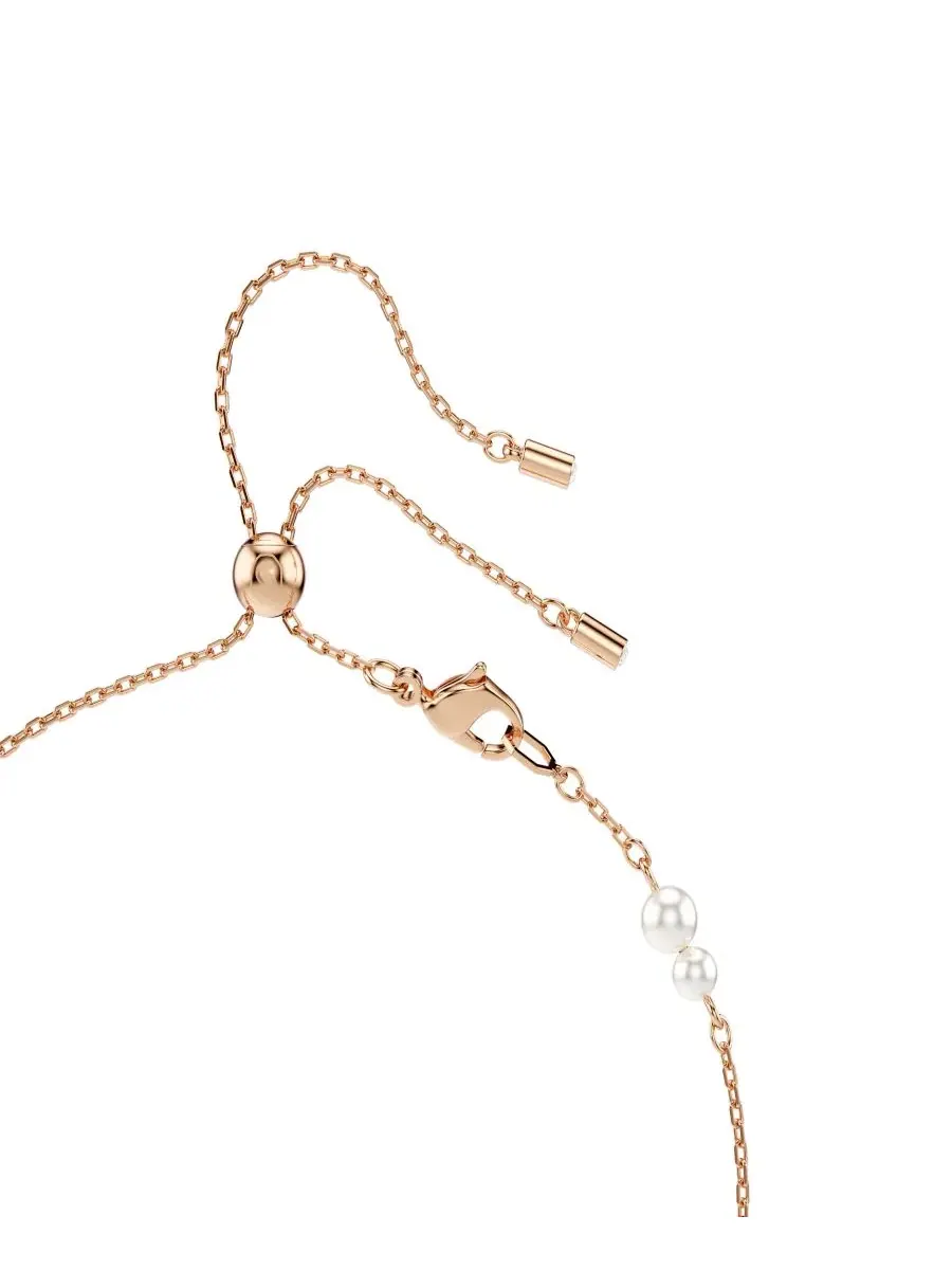 Кулон Y-образный с подвеской-подковой, модель Symbolica Swarovski — изображение 3 из 8, оттенок розовый