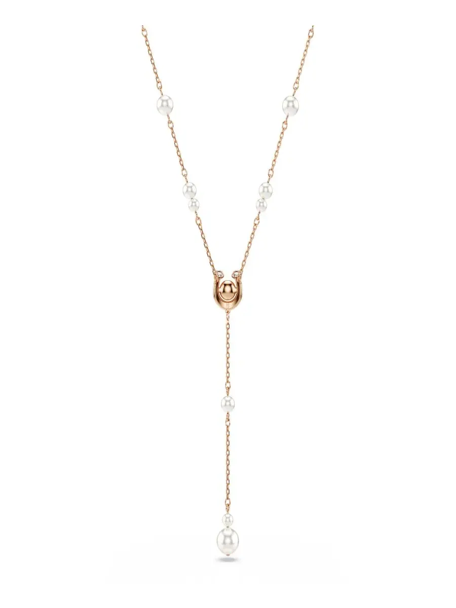 Кулон Y-образный с подвеской-подковой, модель Symbolica Swarovski — изображение 4 из 8, оттенок розовый