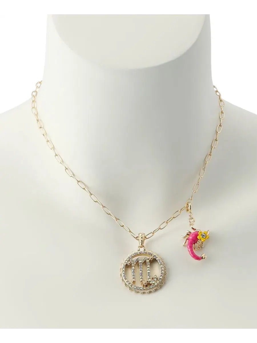 Комплект украшений с подвеской-скорпионом Betsey Johnson — изображение 6 из 7, оттенок розовый