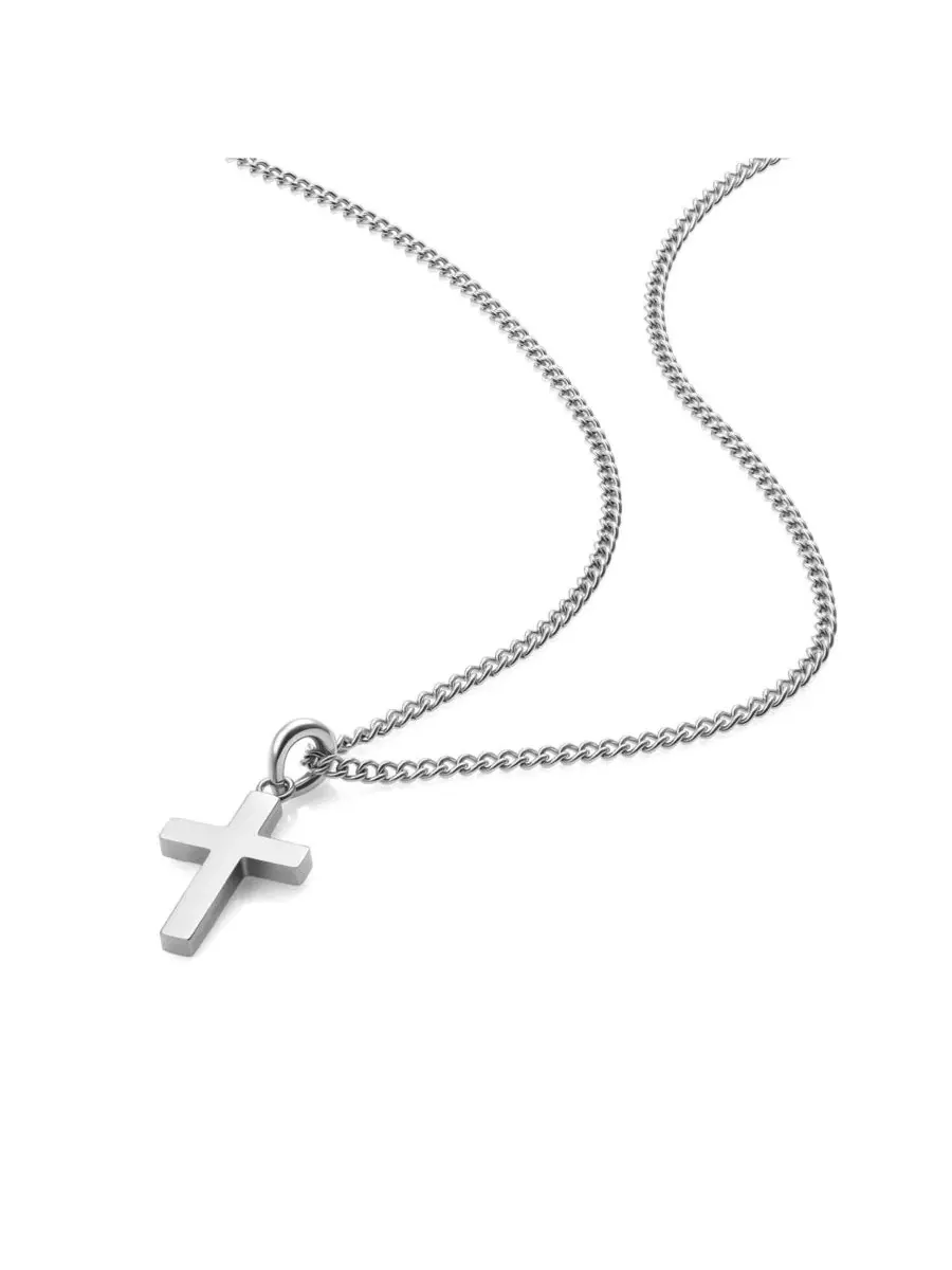 Женское ожерелье с крестом из серебра с золотым покрытием, модель Petite Cross Vincero — изображение 6 из 6