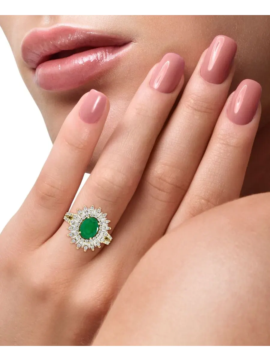 Колье с сапфиром и бриллиантами в оправе багет, коллекция EFFY EFFY Collection — изображение 2 из 8