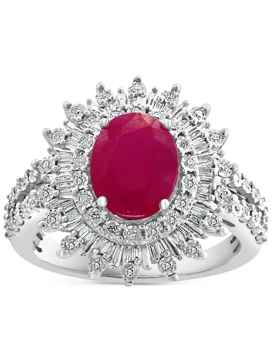 Колье из белого золота 14K с сапфирами и бриллиантами, коллекция EFFY Collection — изображение 4 из 7