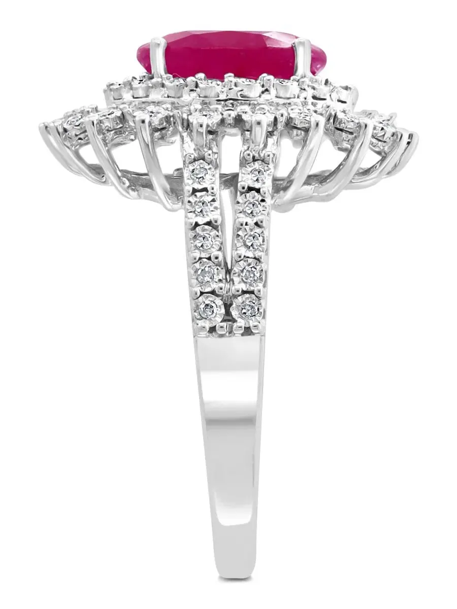 Колье из белого золота 14K с сапфирами и бриллиантами, коллекция EFFY Collection — изображение 6 из 7