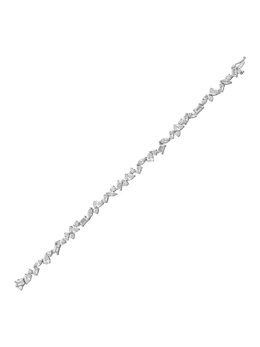 Браслет с белым кубическим цирконием (17 ct. t.w.) в серебре стерлингового пробы Arabella — изображение 2 из 3