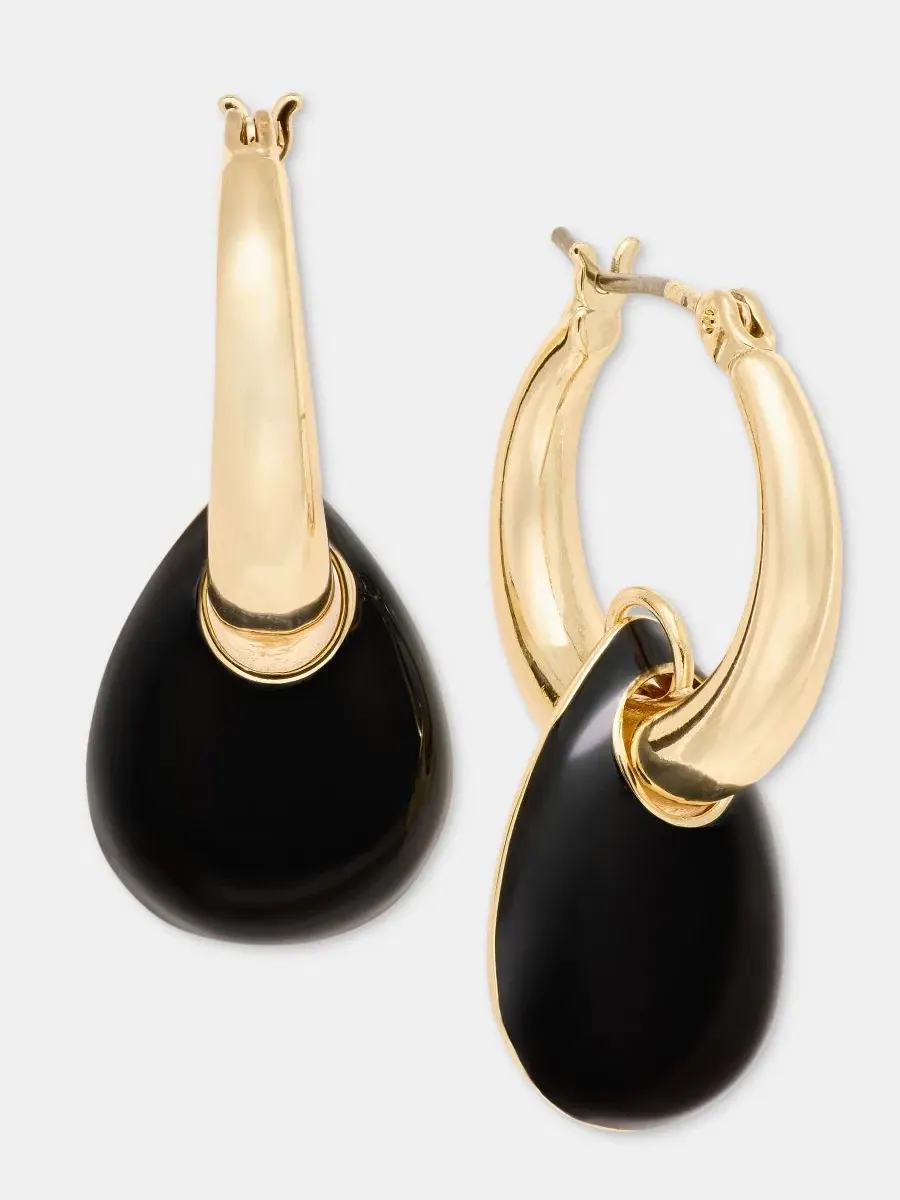 Серьги-кольца Puffy Charm Hoop DKNY