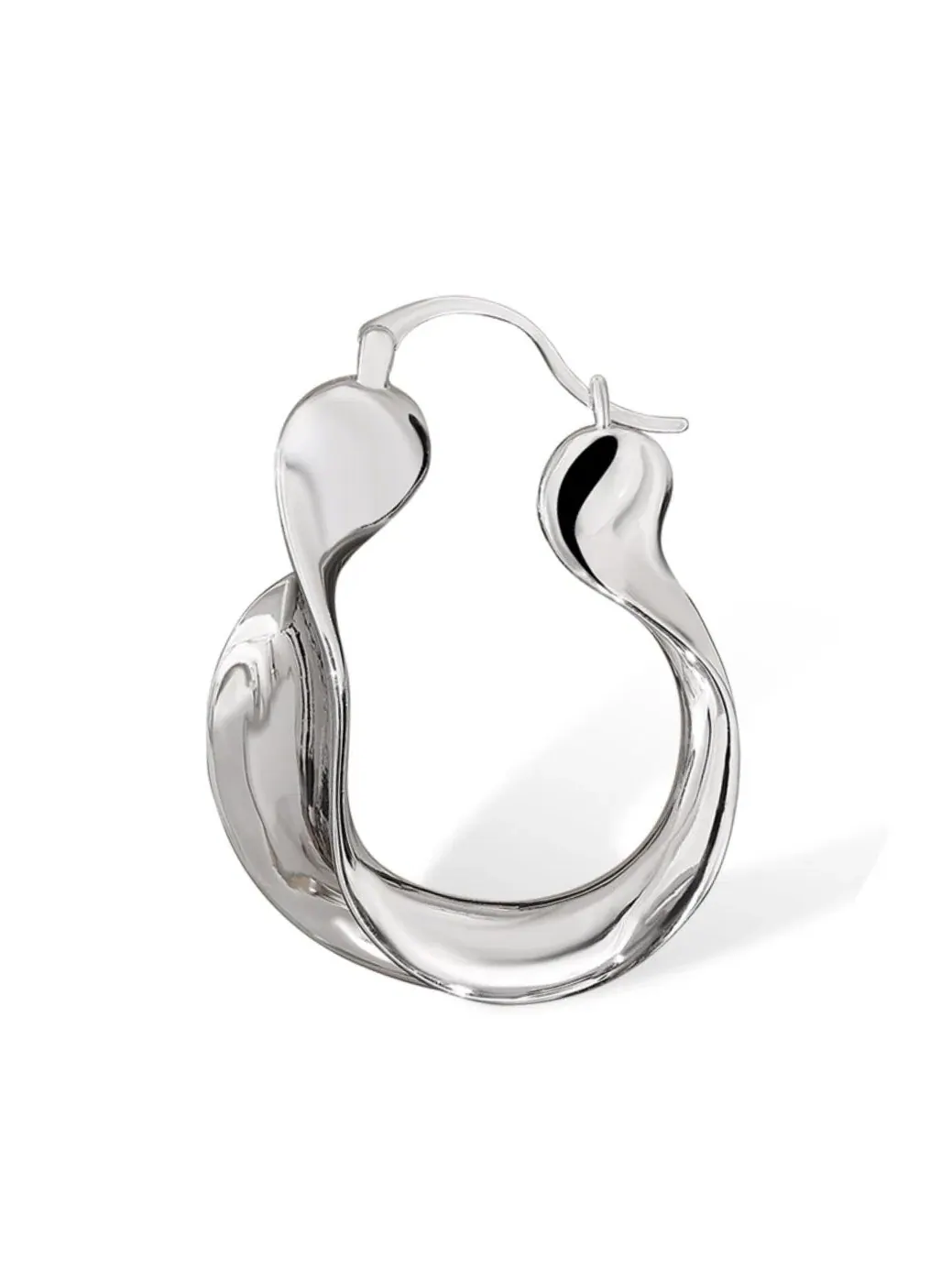 Серьги с эффектом ряби Breeze Silver RETRO CHIC — изображение 3 из 3, оттенок серебряный