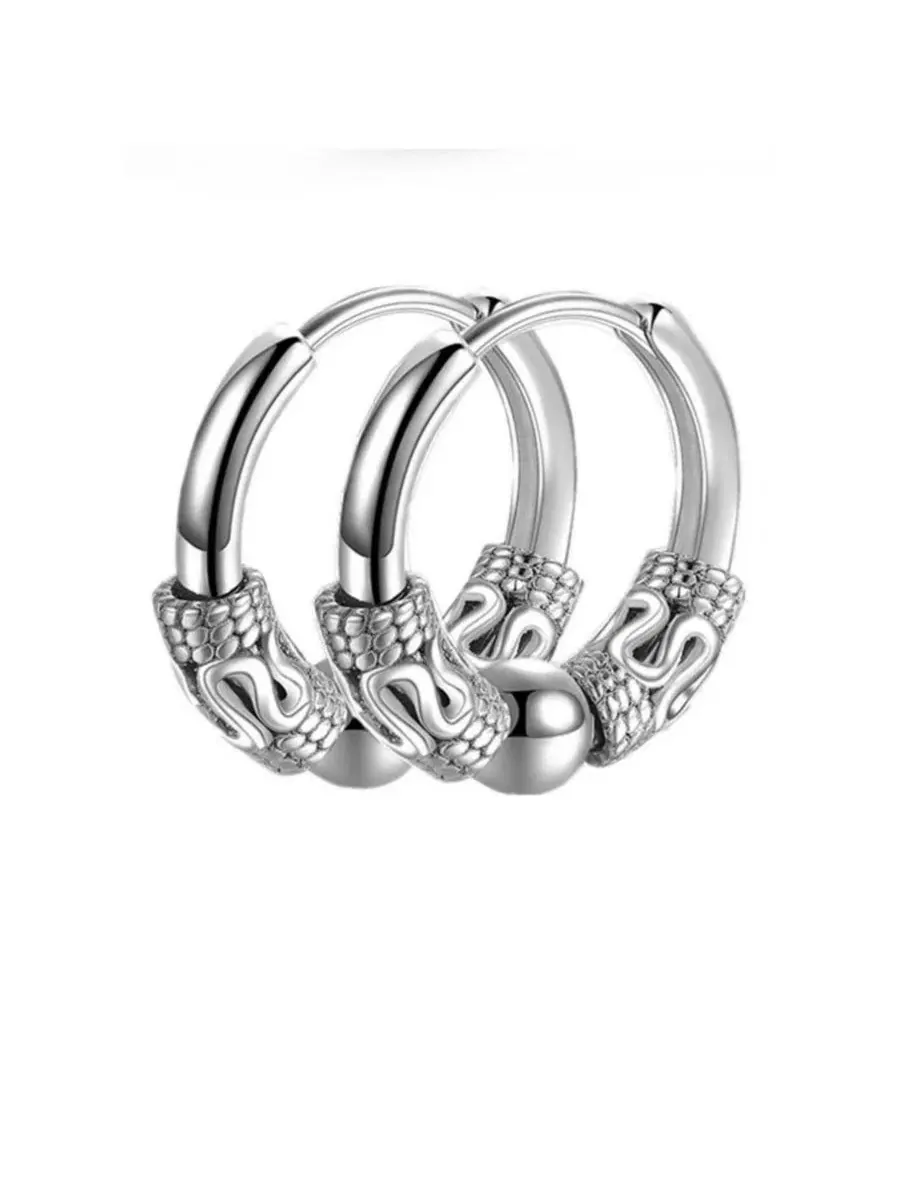 Серьги-конго из нержавеющей стали, диаметр 14 мм Rebl Jewelry