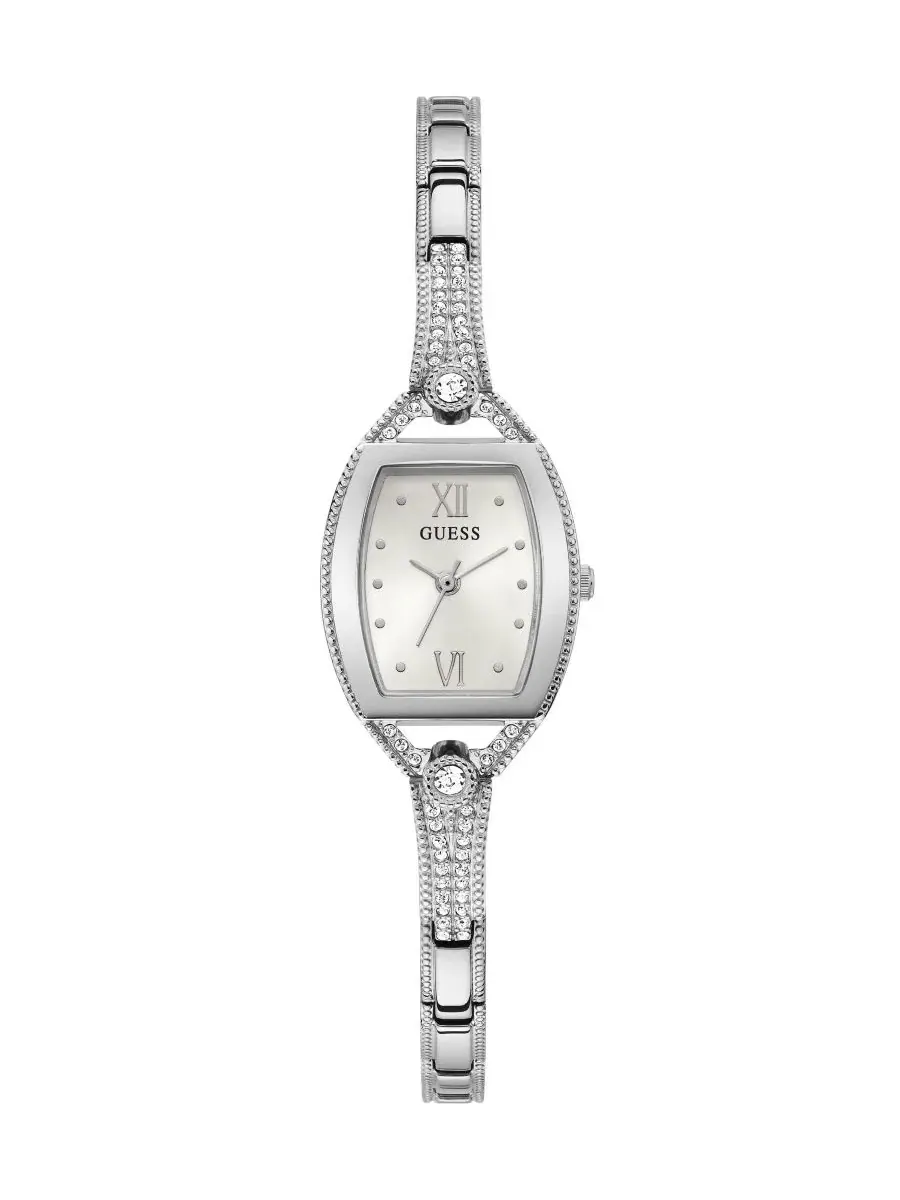 Женские наручные часы с браслетом Glitz Watch GUESS — изображение 1 из 5, оттенок серебристый