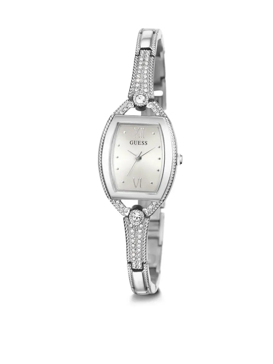 Женские наручные часы с браслетом Glitz Watch GUESS — изображение 2 из 5, оттенок серебристый