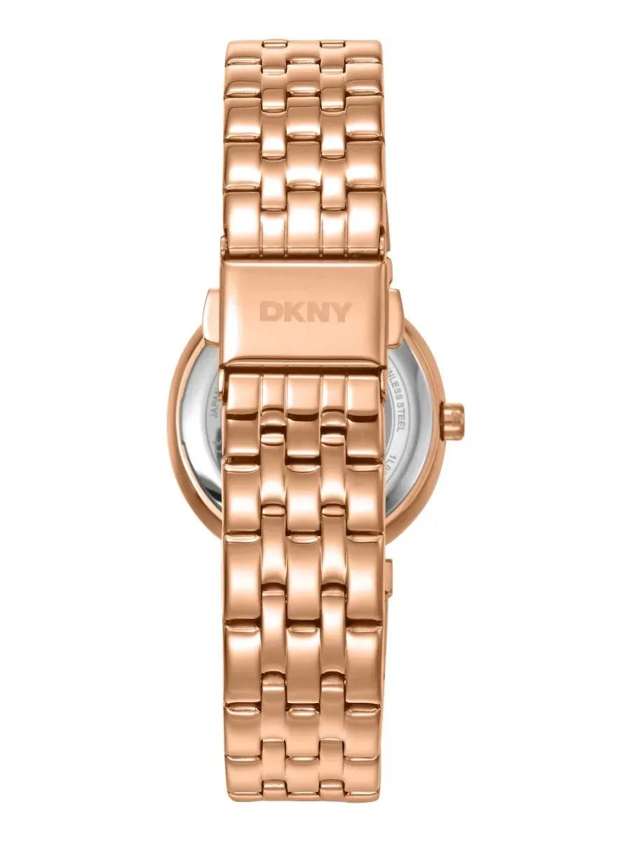 Женские часы с кристаллами и браслетом из стали DKNY — изображение 3 из 3, оттенок серебряный