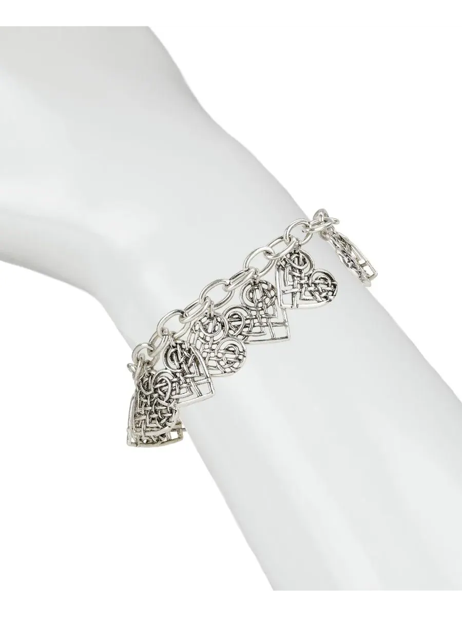 Браслет из коллекции Scandinavian Knot с подвеской-сердечком Patricia Nash — изображение 3 из 3, оттенок серебряный