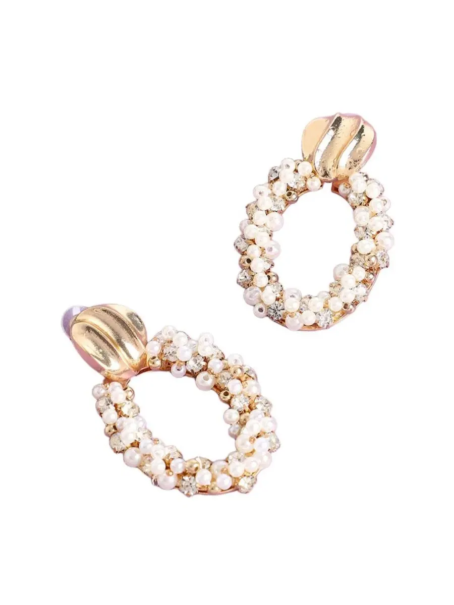 Серьги-подвески Wreath Drop SOHI — изображение 2 из 3, оттенок белый