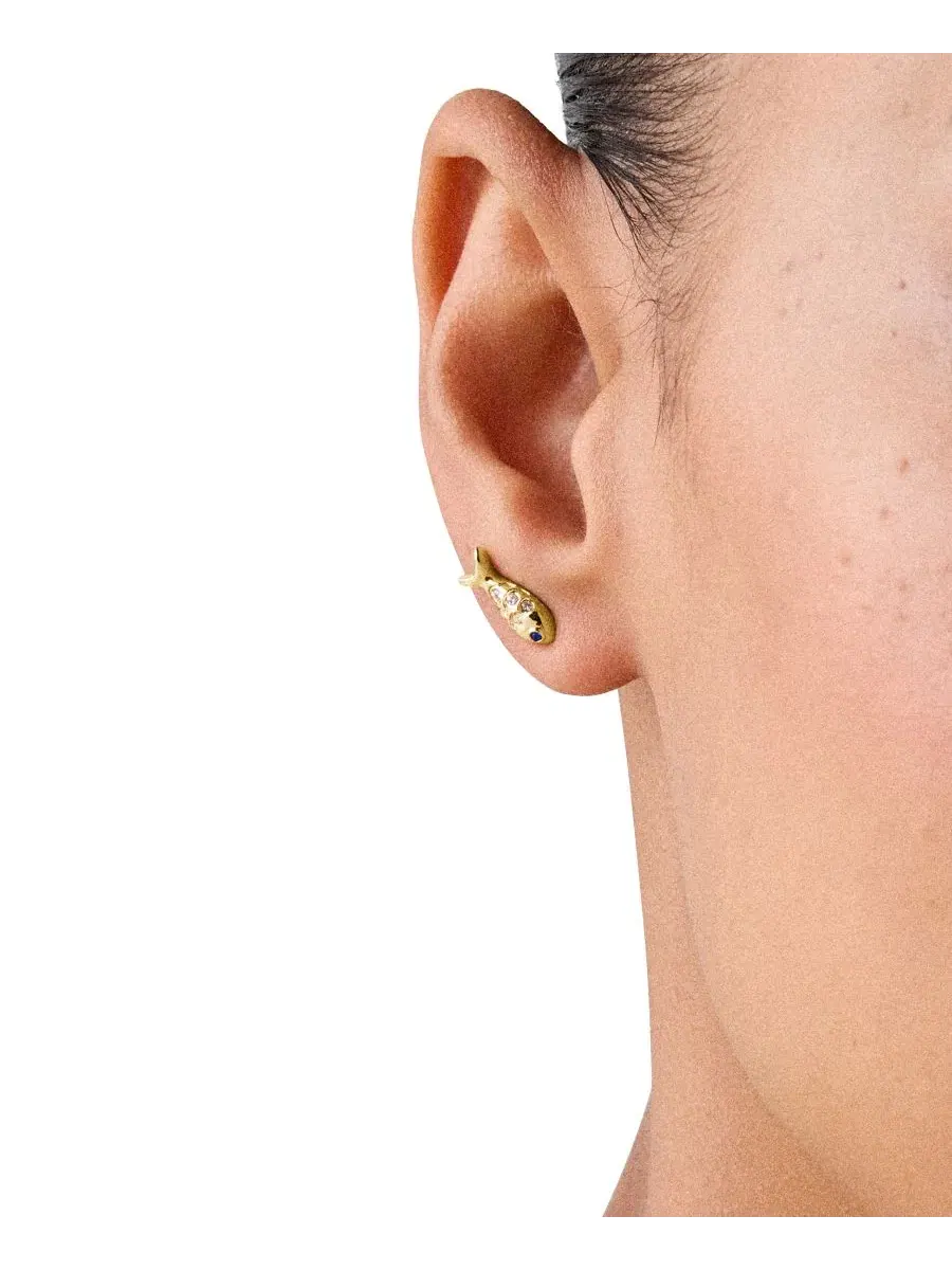 Серьги-гвоздики с рыбками Summer Daze kate spade new york — изображение 3 из 4, оттенок прозрачный/мульти