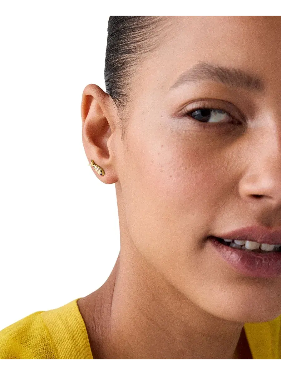 Серьги-гвоздики с рыбками Summer Daze kate spade new york — изображение 4 из 4, оттенок прозрачный/мульти