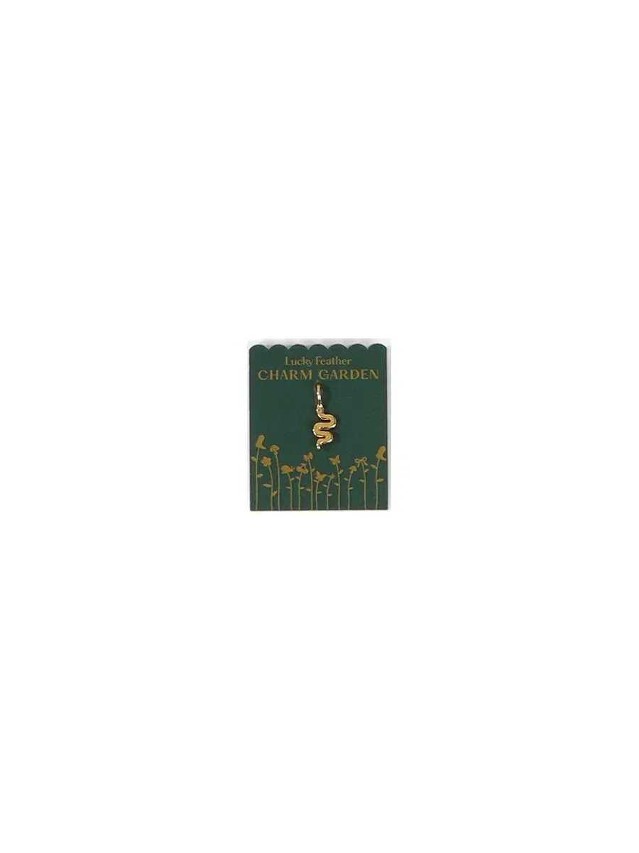 Подвеска с символом змеи 14k с золотым покрытием, бренд Lucky Feather — мульти