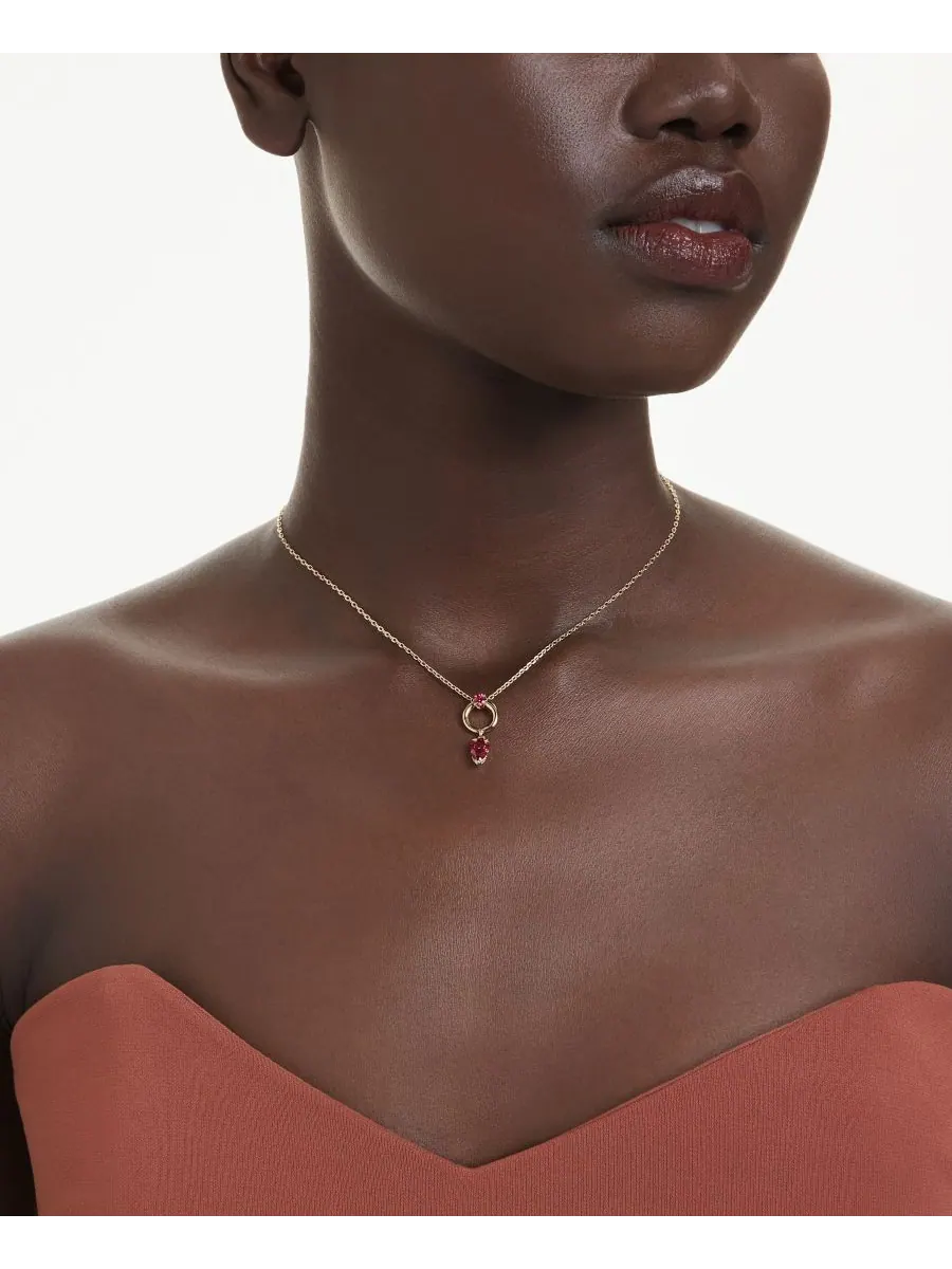 Подвеска-колье Mesmera с металлическим покрытием Swarovski — изображение 5 из 7, оттенок розовый