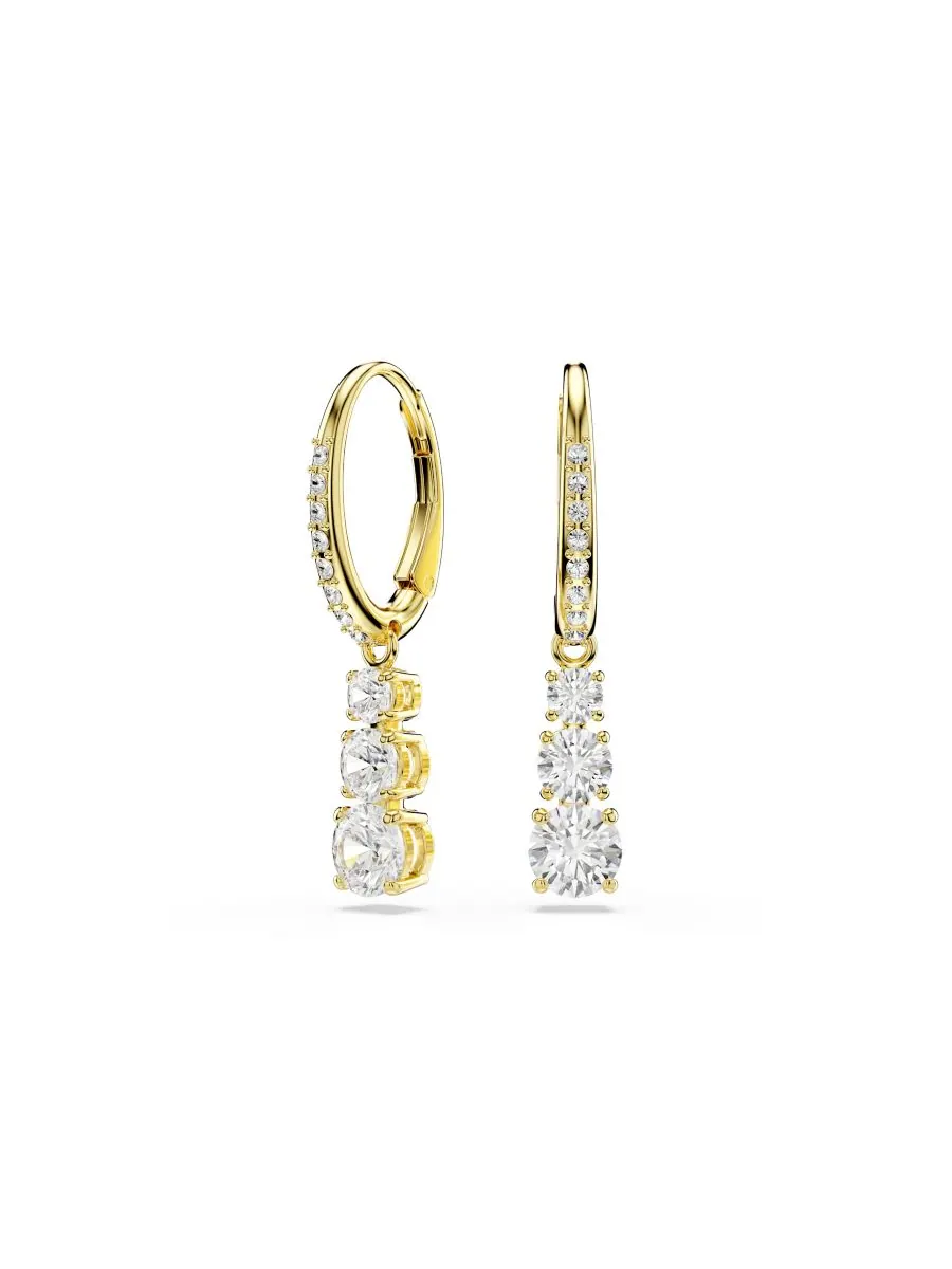 Серьги-кольца Stilla Attract с золотистым покрытием Swarovski — изображение 1 из 5, оттенок золото