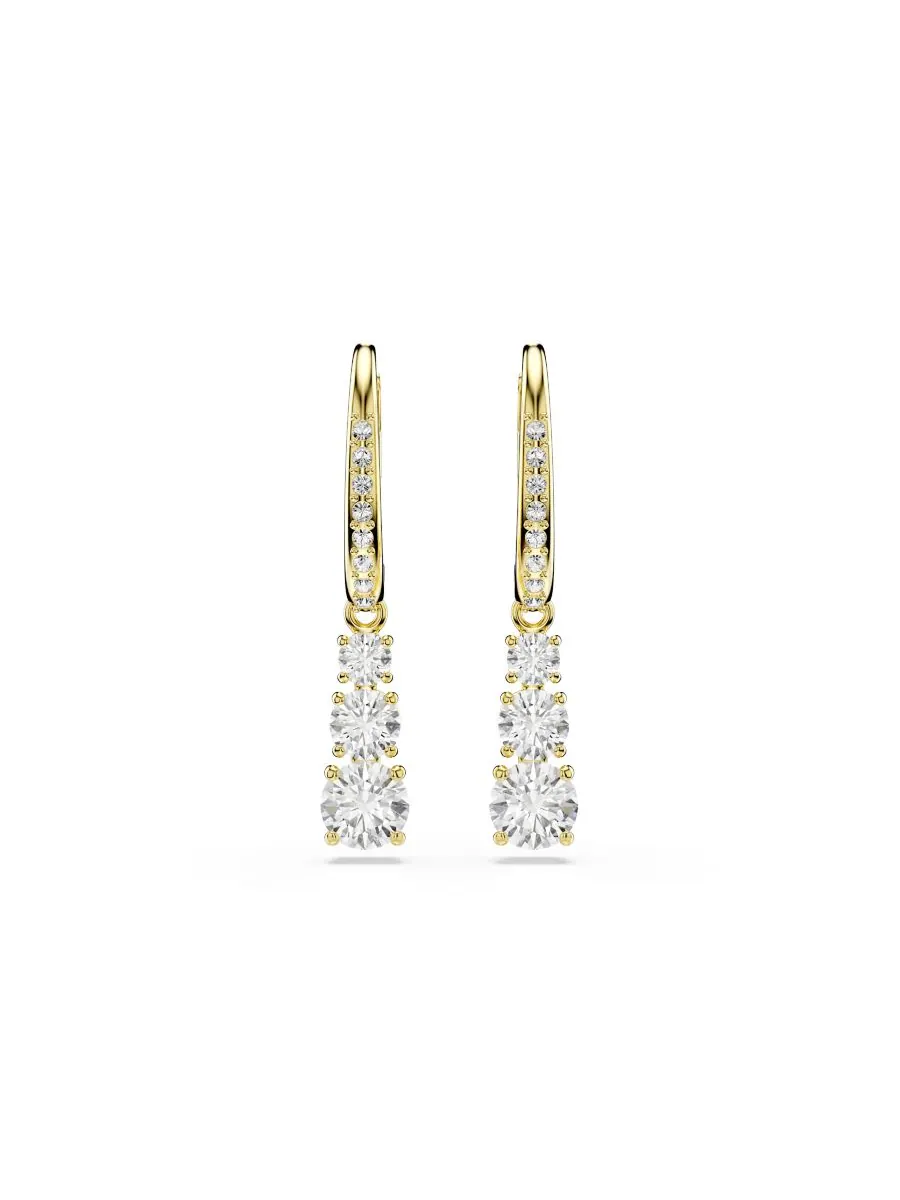 Серьги-кольца Stilla Attract с золотистым покрытием Swarovski — изображение 2 из 5, оттенок золото