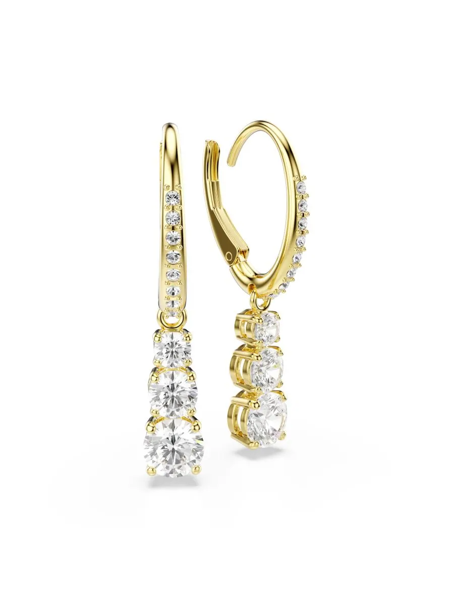 Серьги-кольца Stilla Attract с золотистым покрытием Swarovski — изображение 3 из 5, оттенок золото