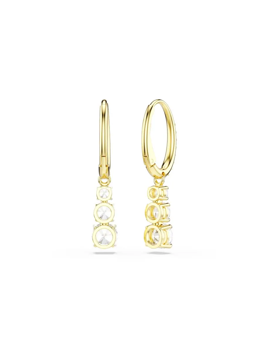 Серьги-кольца Stilla Attract с золотистым покрытием Swarovski — изображение 4 из 5, оттенок золото