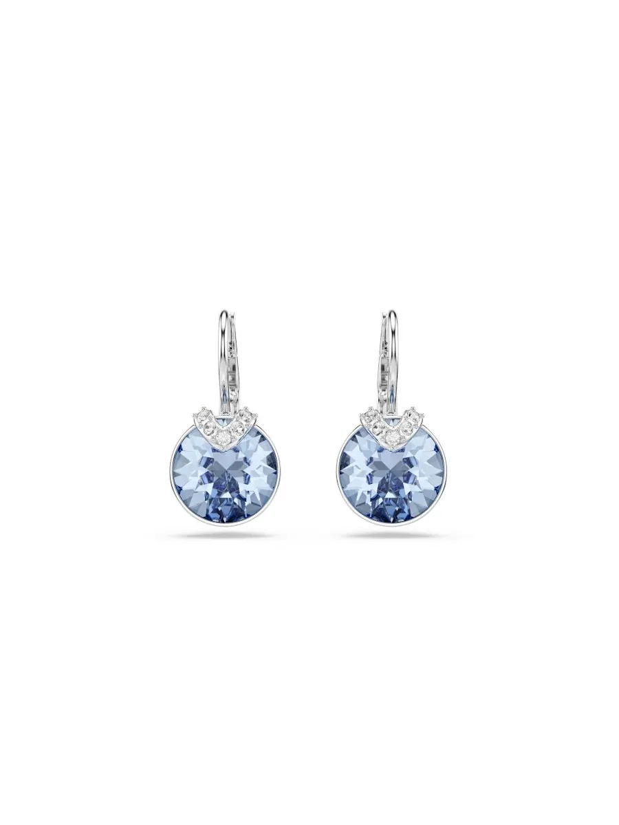 Серьги-подвески Bella V с золотистым покрытием Swarovski — изображение 2 из 4, оттенок синий