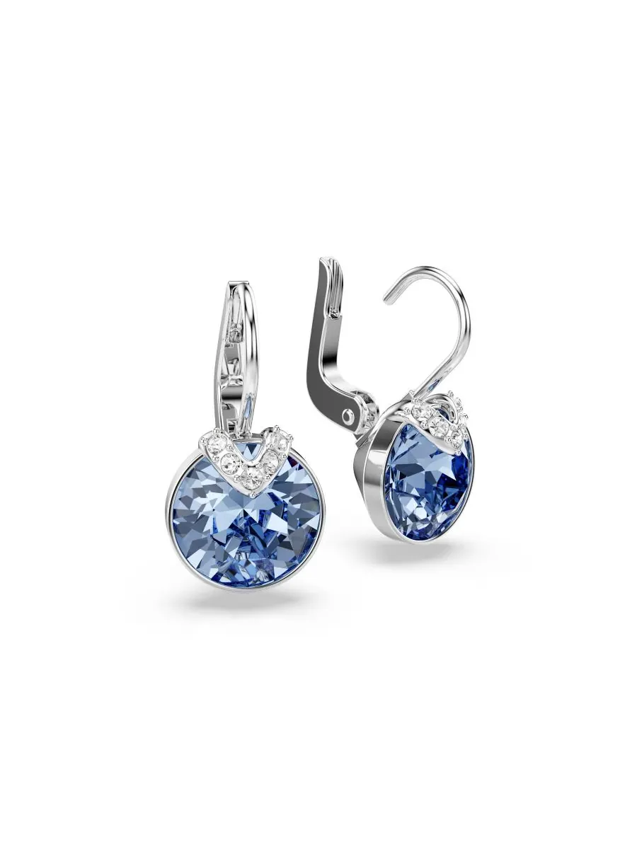 Серьги-подвески Bella V с золотистым покрытием Swarovski — изображение 3 из 4, оттенок синий