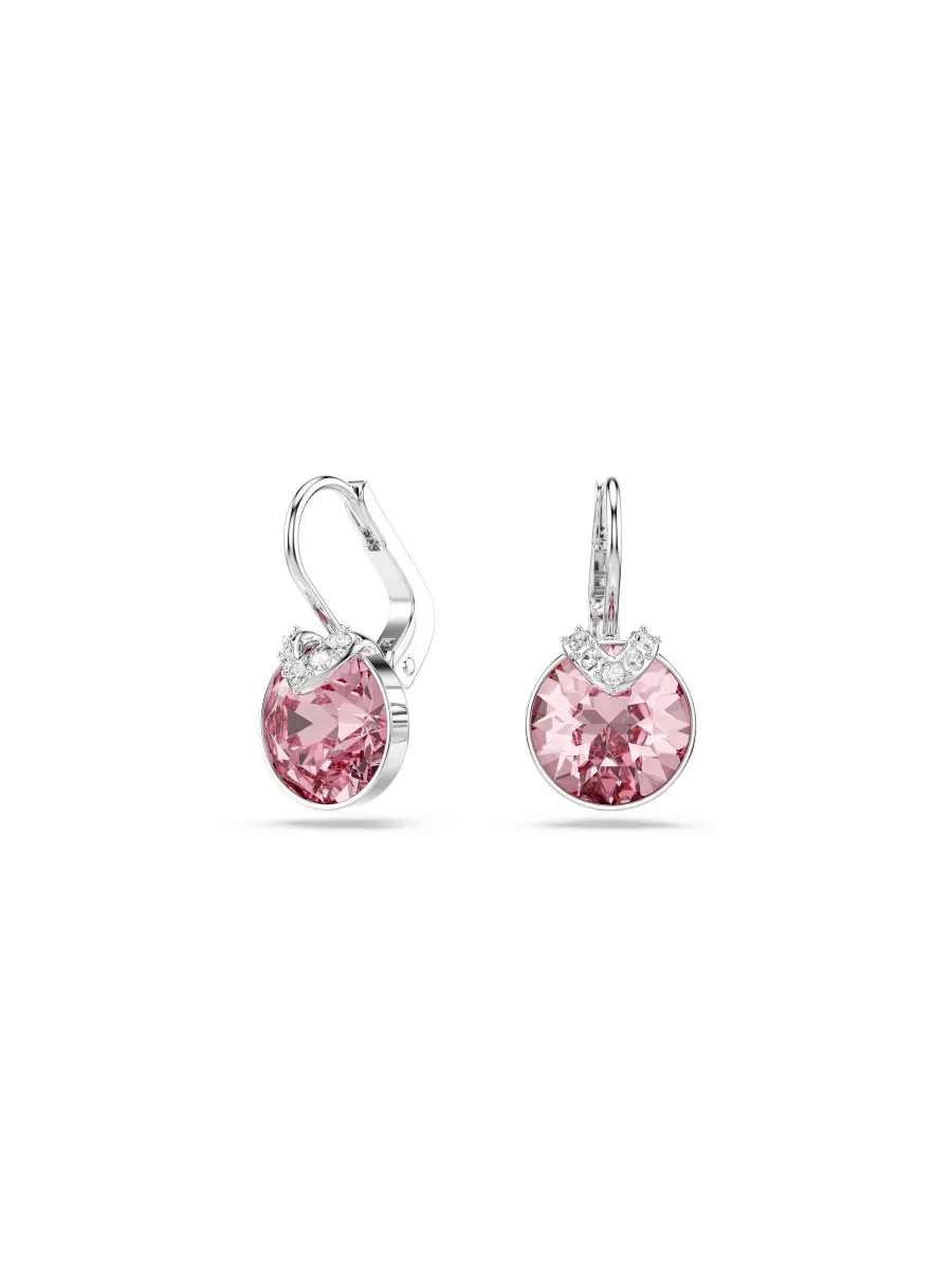 Серьги-подвески Bella V с золотистым покрытием Swarovski — изображение 1 из 5, оттенок розовый