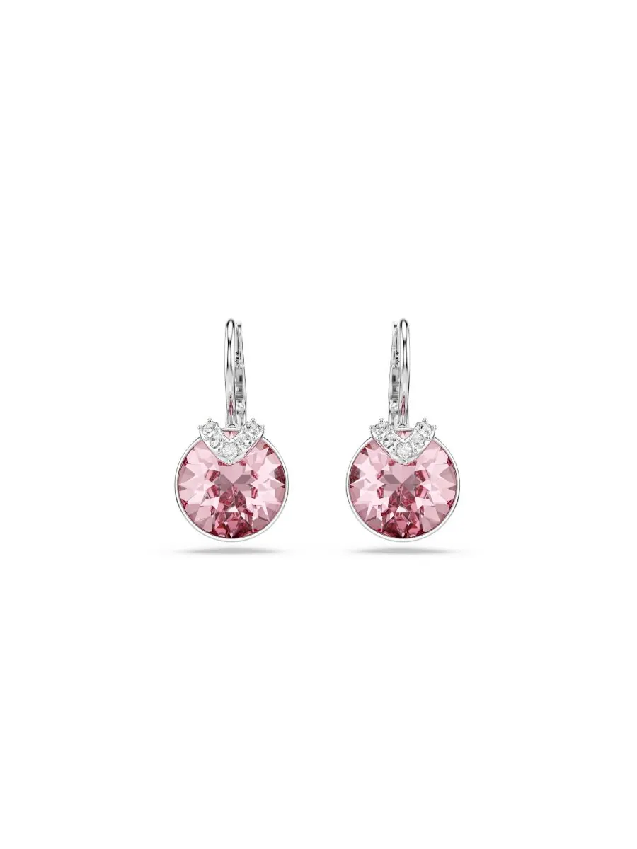 Серьги-подвески Bella V с золотистым покрытием Swarovski — изображение 2 из 5, оттенок розовый