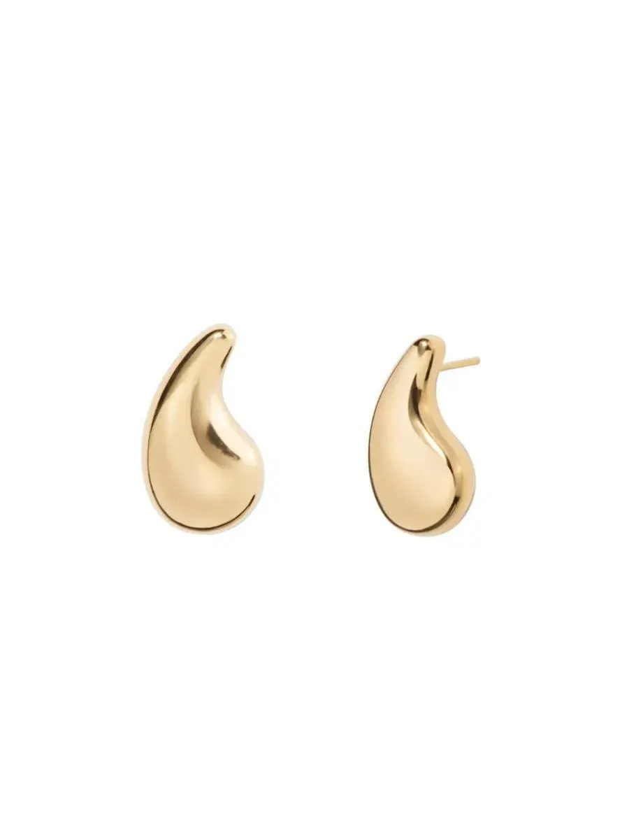 Серьги-гвоздики Lila Teardrop Studs Little Sky Stone — изображение 1 из 3, оттенок золотистый