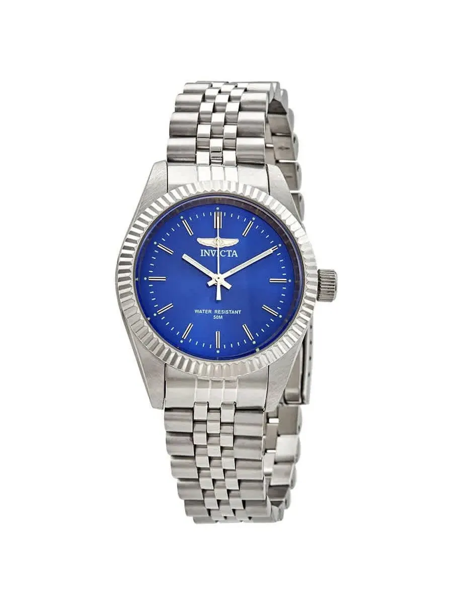Женские часы Specialty Quartz 3 Hand Blue Dial Invicta — изображение 2 из 3, оттенок серебряный