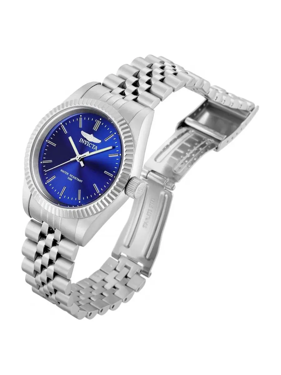 Женские часы Specialty Quartz 3 Hand Blue Dial Invicta — изображение 3 из 3, оттенок серебряный