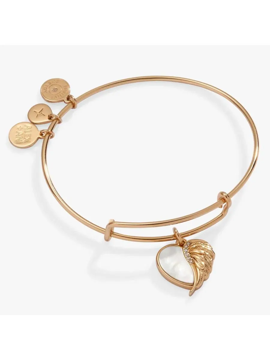 Браслет с подвеской «Крылья защиты» Alex And Ani — изображение 1 из 3, оттенок золото