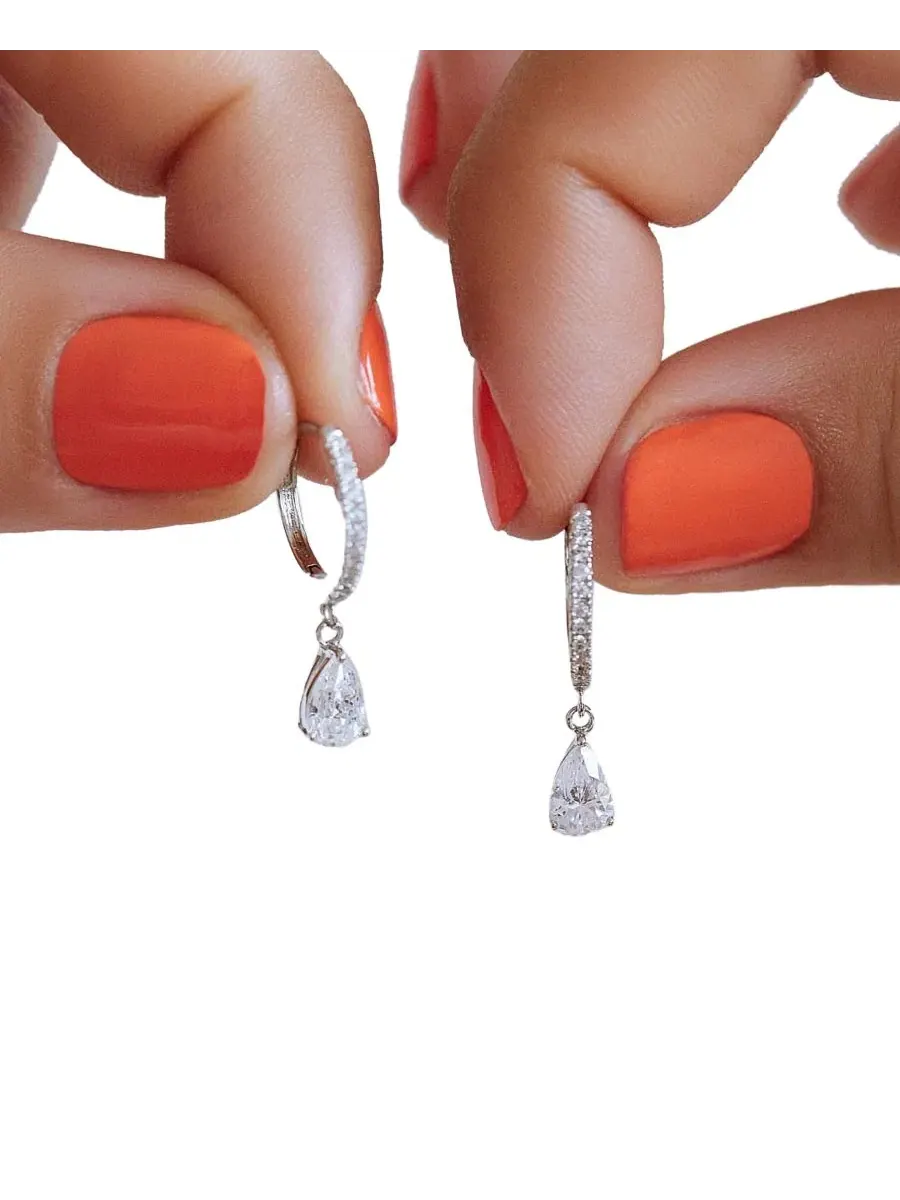 Изящные серебряные серьги-кольца Elise Ana Luisa — изображение 2 из 4, оттенок серебряный
