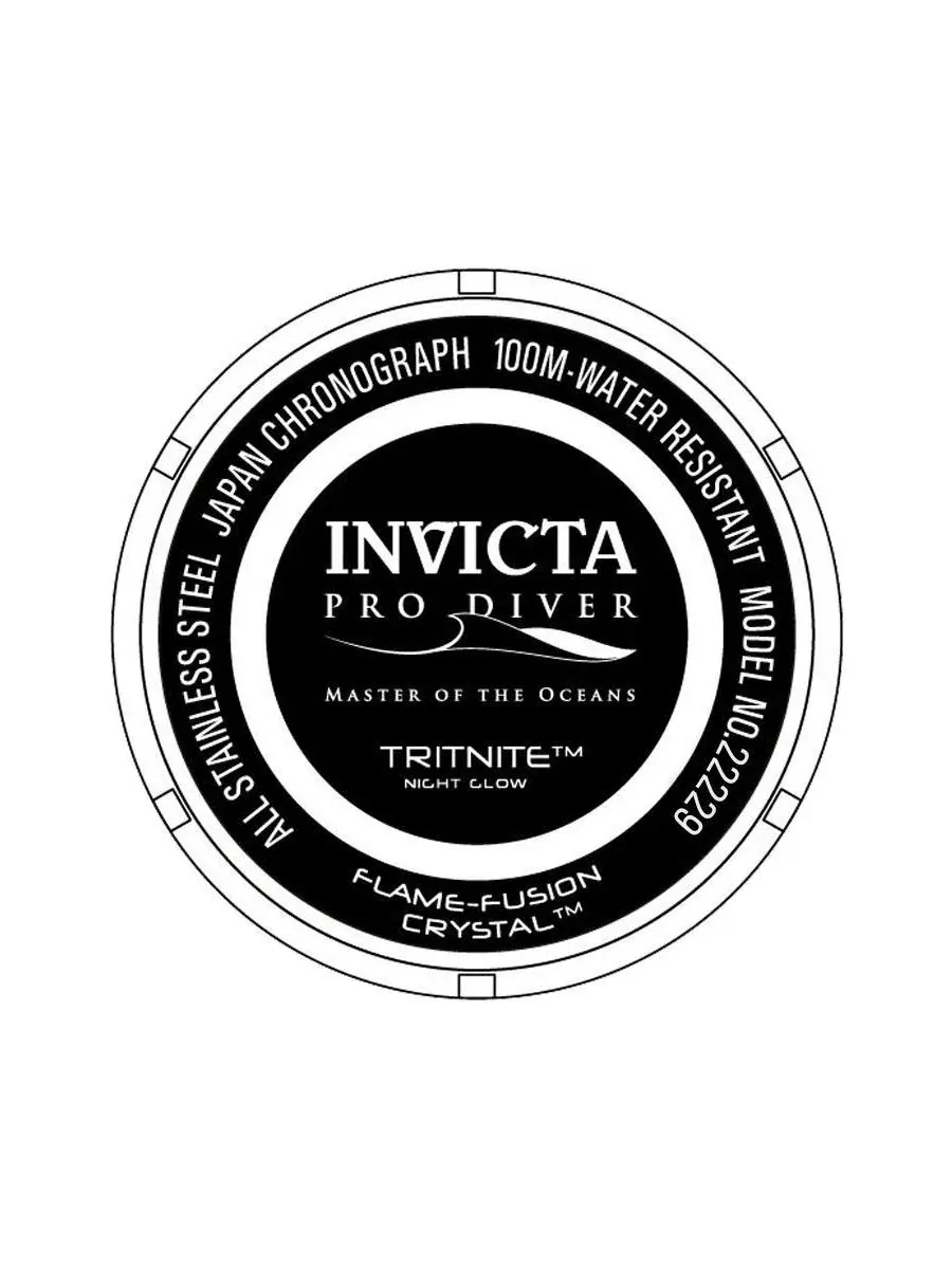 Мужские кварцевые часы-хронограф Pro Diver 22229 с серебристым циферблатом Invicta — изображение 3 из 3, оттенок золото