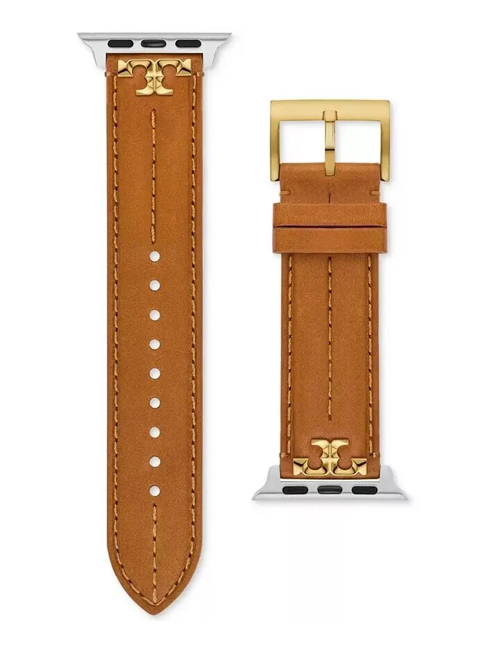 Кожаный ремешок Kira Luggage для Apple Watch 38 мм/40 мм/41 мм Tory Burch — изображение 2 из 4, оттенок коричневый