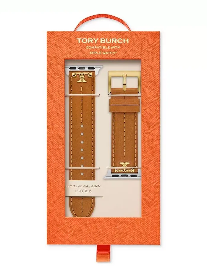 Кожаный ремешок Kira Luggage для Apple Watch 38 мм/40 мм/41 мм Tory Burch — изображение 3 из 4, оттенок коричневый
