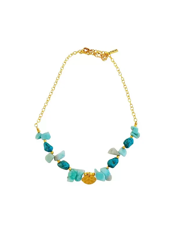 Женское колье Ain с бирюзой и амазонитом Minu Jewels