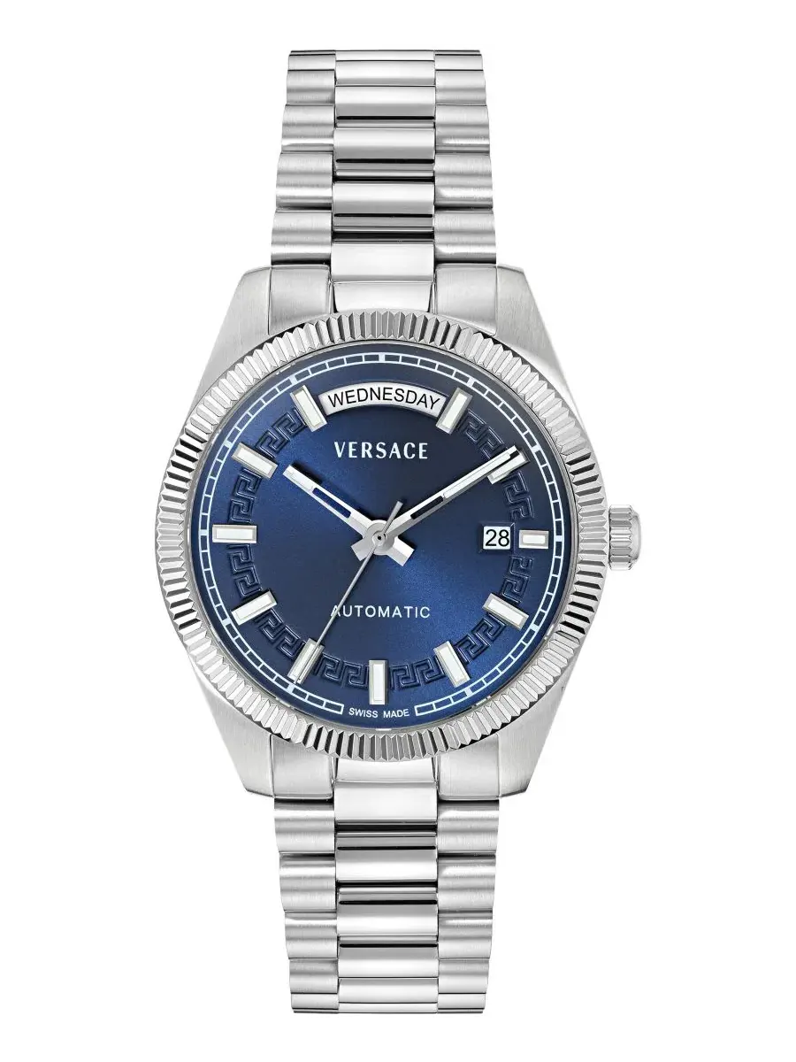 Мужские часы Millenyium Automatic с браслетом из стали двух цветов, 40 мм Versace — изображение 1 из 3, оттенок серебряный